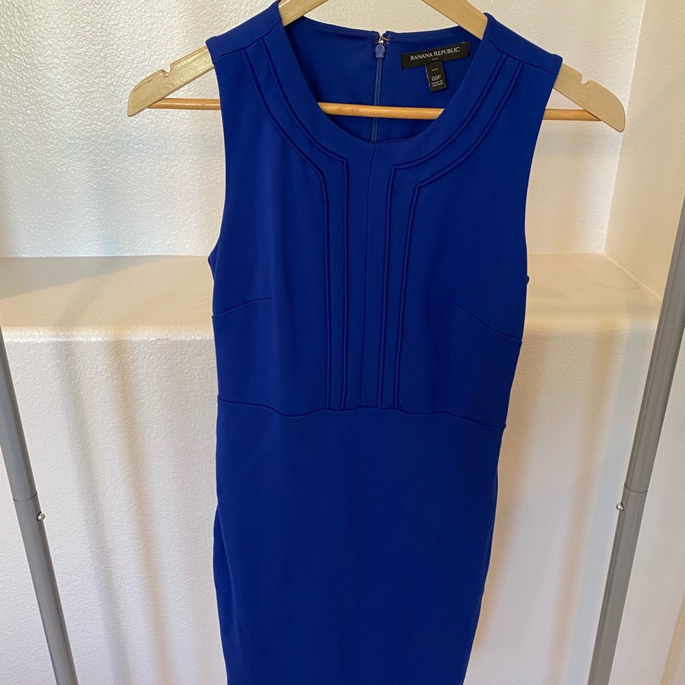 Banana Republic Factory Cobalt Blue Midi Dress